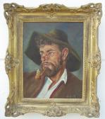 ANDERSON Paul L 1880-1956,Portrait eines Unterinntaler Holzfällers im Prunkr,Theilmann DE 2007-05-05