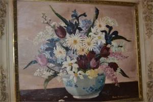 ANDERSON Rosa,Vase of mixed summer flowers,Lawrences of Bletchingley GB 2015-04-28