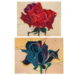 ANDERSON Sally 1942,Rose; Blue Rose,1983,Santa Fe Art Auction US 2023-03-16