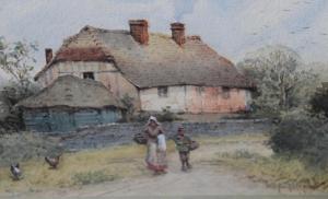 ANDERSON Will,landscapes, figures and bird before farmsteads,Lawrences of Bletchingley 2022-09-06