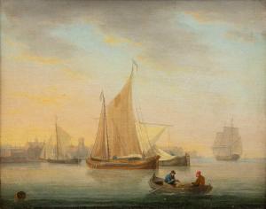 ANDERSON William 1757-1837,Dutch Shipping in a Calm,Mallams GB 2024-02-21