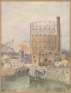 ANDERSON WILLIAM H 1900-1900,INDUSTRIAL CITY SCENE,1931,Susanin's US 2010-01-16