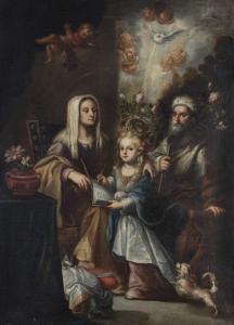 ANDRÉS PÉREZ 1669-1727,La Educación de la Virgen,Alcala ES 2023-03-16