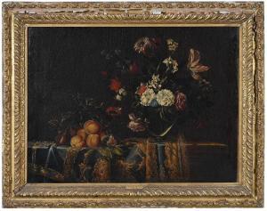 ANDRÉS PÉREZ 1669-1727,Still Life Fruit and Flowers,Brunk Auctions US 2022-11-11