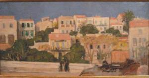 ANDRE Albert 1869-1954,Promenade à Cagnes sur Mer, Renoir dans sa voiture,1913,Fraysse FR 2013-11-15