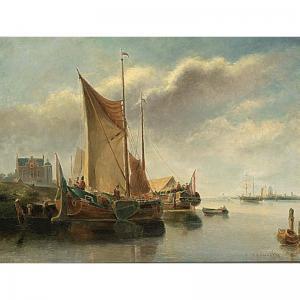 ANDREA Willem Lodewijk 1817-1873,dutch sailing vessels near the coast,1852,Sotheby's GB 2005-03-22