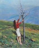ANDREADES Antonis,GIRL AT AN ALMOND TREE,Ross's Auctioneers and values IE 2017-06-28