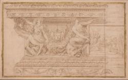 ANDREASI Ippolito 1548-1608,Etude pour un entablement orné ,Artcurial | Briest - Poulain - F. Tajan 2021-11-09