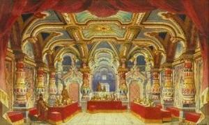 ANDREEV Ivan Petrovich,theatre design for a mediaeval interior,1881,Bloomsbury London 2006-06-27