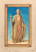 ANDREEVICH BARVITOV Vasily,Design for an icon of St. AlexanderNevsky,1875,Bonhams 2010-06-07