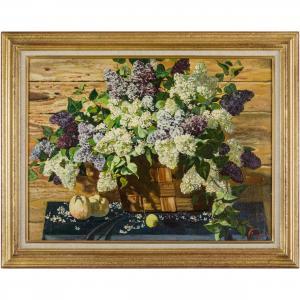 ANDREEVICH BEDNOV VIKTOR 1938,Natura morta con cesto di fiori,Wannenes Art Auctions IT 2023-10-24