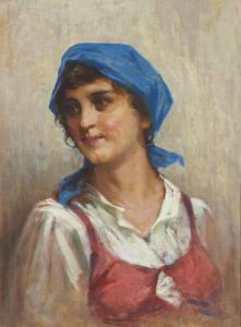 ANDREOTTI Federico 1847-1930,Ritratto di popolana,Capitolium Art Casa d'Aste IT 2023-12-13