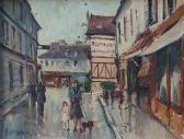 ANDRES Michel 1900-1900,Paris Street Scene,Burchard US 2015-12-13