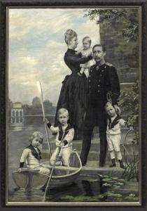ANDRES Otto 1855-1925,Prinz Wilhelm II. von Preußen mit seiner Familie,1888,Schloss DE 2019-12-01