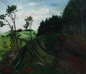 ANDRESEN Jens Christian 1865-1949,Landscape from Toftum bjerge,1934,Bruun Rasmussen DK 2024-01-02