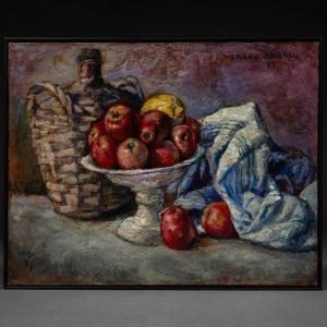 ANDREU Mariano 1888-1977,Still life of apples and lemons,1919,Anteo Subastas ES 2024-04-03