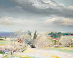 ANDREW David 1934,Cloudy Landscape,2001,David Lay GB 2023-10-26
