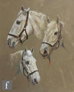 Andrew Haslen 1953,Three studies of a horse's head,Fieldings Auctioneers Limited GB 2022-08-25