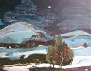 ANDREW Simon 1900-2000,Abstract Moonlit Winter Landscape,Mealy's IE 2016-12-06