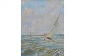 ANDREWS Arthur Henry 1906-1966,Coastal scene with sailing boat,Peter Wilson GB 2015-04-29