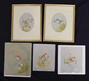 ANDREWS David 1938,Four birds and a harvest mouse,Clevedon Salerooms GB 2024-02-01