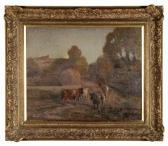 ANDREWS Felix Emile 1888-1975,Cows Moving Down a Path,1919,Brunk Auctions US 2010-09-11