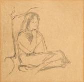ANDREWS Michael 1928-1995,Study of a seated girl,Bloomsbury London GB 2009-11-25