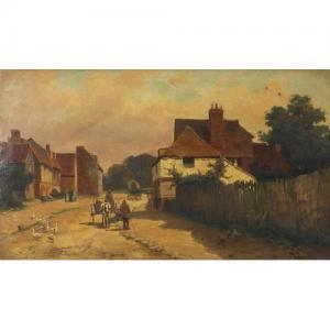ANDREWS William 1840-1887,Village street scene,19th century,Eastbourne GB 2019-03-07