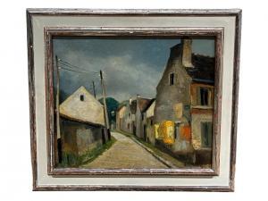 ANDREY PREVOST Fernand 1890-1961,Vue d'un village.,Sadde FR 2023-04-28