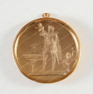 ANDRIEU Jean Bertrand,Petit médaillon en verre finement ciselé,1811,Coutau-Begarie 2019-11-15