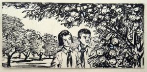 ANDRIJENKO Vladimirs 1926-1995,Pioneers in the apple orchard,Antonija LV 2023-09-03