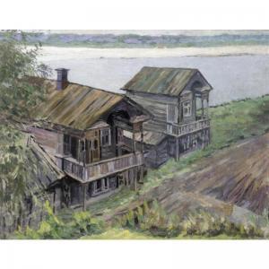 ANDRONOV Anatolij Fedorovic 1869-1947,WOODEN HOUSES ON THE VOLGA,Sotheby's GB 2005-05-20