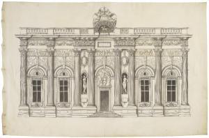 ANDROUET DU CERCEAU Jacques 1510-1585,A palace façade in the Corinthian order,Christie's 2021-10-14