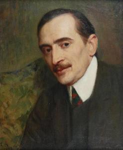 ANDRYCHIEWICZ Zygmunt 1861-1943,Portret Mieczysława Srokowskiego,1907,Rempex PL 2010-10-20