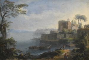 ANESI Paolo 1697-1773,AN ITALIANATE COASTAL LANDSCAPE, WITH RUINS ABOVE ,Sotheby's GB 2016-07-07