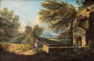 ANESI Paolo 1697-1773,Paesaggio con fontanile e figure,Minerva Auctions IT 2015-05-19