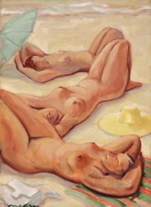 Anestin Ion Valentin 1900-1963,Nudes at the Beach,Artmark RO 2024-04-15