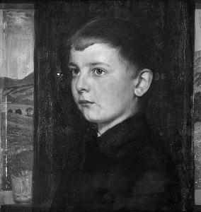 ANETSBERGER Hans 1870-1942,H. "Knabenportrait".
 Sign. Öl auf Holz. Min. besc,Neumeister 2006-10-18