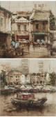 ANG AH TEE 1943,Singapore River; & Chinatown,1981,Christie's GB 2013-11-24