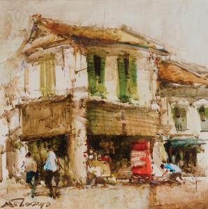 ANG AH TEE 1943,Street Scene,1990,33auction SG 2018-02-04