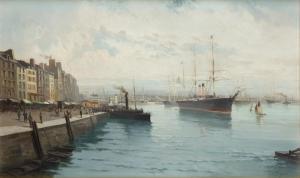 ANGE Paul 1900-1900,Shipping in a bustling harbour,Rosebery's GB 2024-02-27