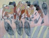 ANGEL Felix 1949,Cyclists,1985,Clars Auction Gallery US 2016-10-16