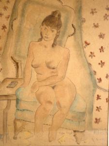 ANGEL Rifka 1899-1986,Nude in Armchair,Litchfield US 2007-02-14