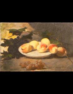 ANGELINA SERRA,Natura morta con pesche e uva,1896,Wannenes Art Auctions IT 2007-12-04