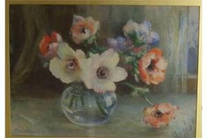 ANGELL Maud 1888-1924,A still life of anemones in a vase,Charterhouse GB 2015-10-23
