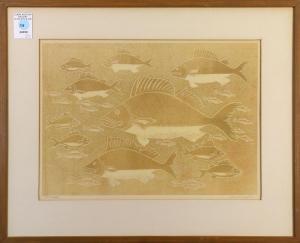 ANGELO Valenti 1897,School of Fish,Clars Auction Gallery US 2017-10-15