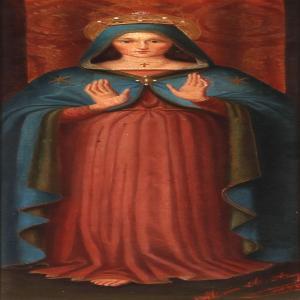 ANGELONI Maria A,The Virgin Mary in a blue cloak,1895,Bruun Rasmussen DK 2011-10-10