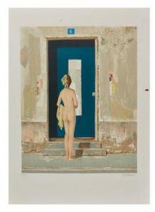 ANGELOPOULOS Aristomenis 1900-1990,Femme nue, devant le numéro 6,Ferri FR 2021-04-09