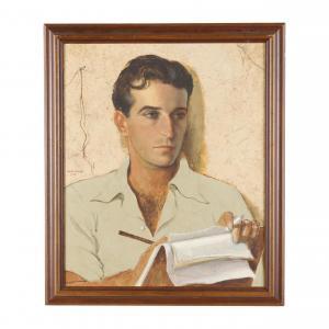 ANGELOPOULOS Aristomenis 1900-1990,Portrait of Andreas Nomikos,1947,Leland Little US 2024-01-18