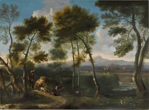 ANGELUCCIO 1600-1600,Italianate landscape with hunters shooting ducks,Sotheby's GB 2021-10-19